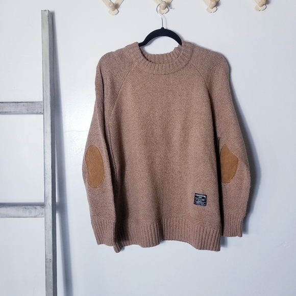 LUREN JIAODIAN Sweaters - LUREN JIAODIAN LRJD BROWN WITH BLACK HEAVY SWEATER SIZE XL
